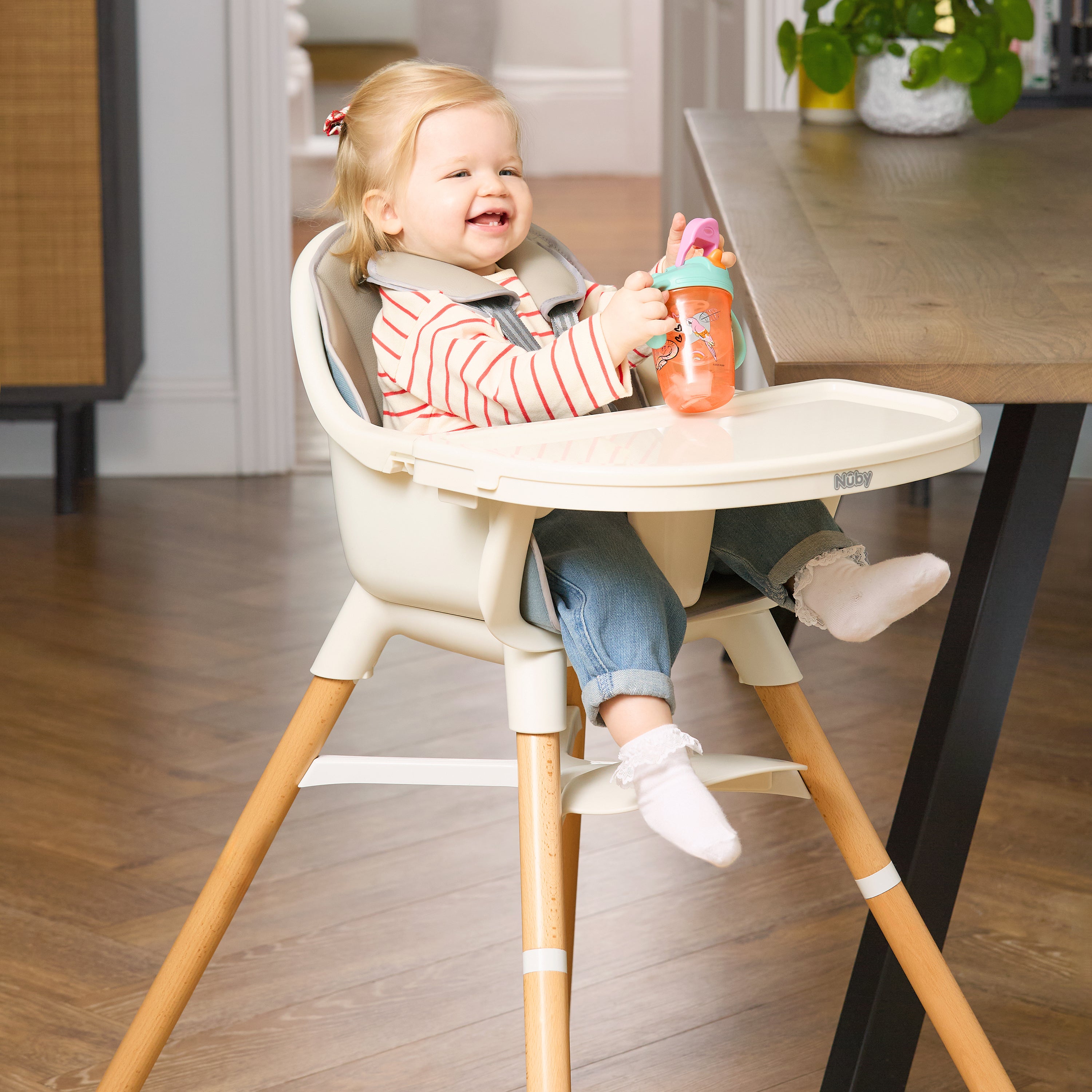 4-in-1 Multi-Use High Chair | Dark Beige