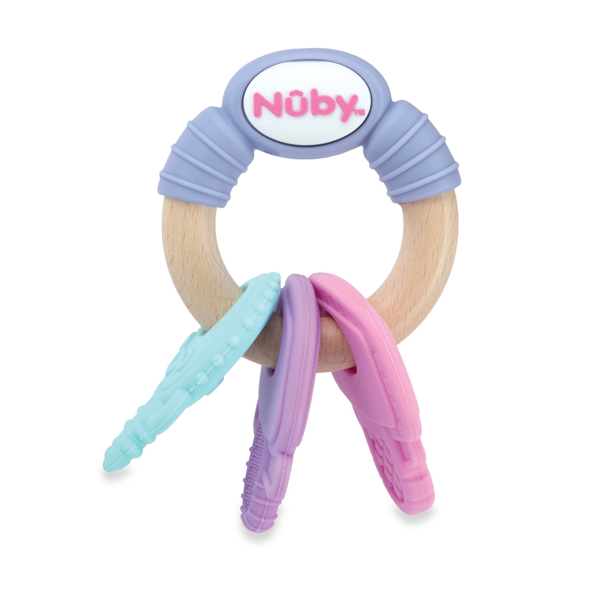 Wood and Silicone Natural Teether Keys