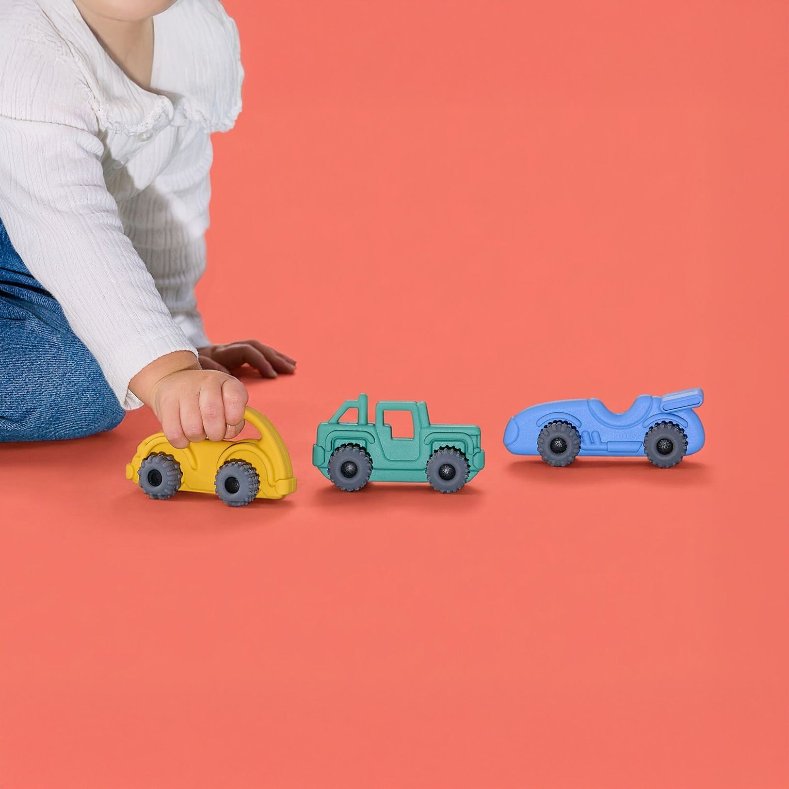 Silicone Vehicle Teether Toy Set