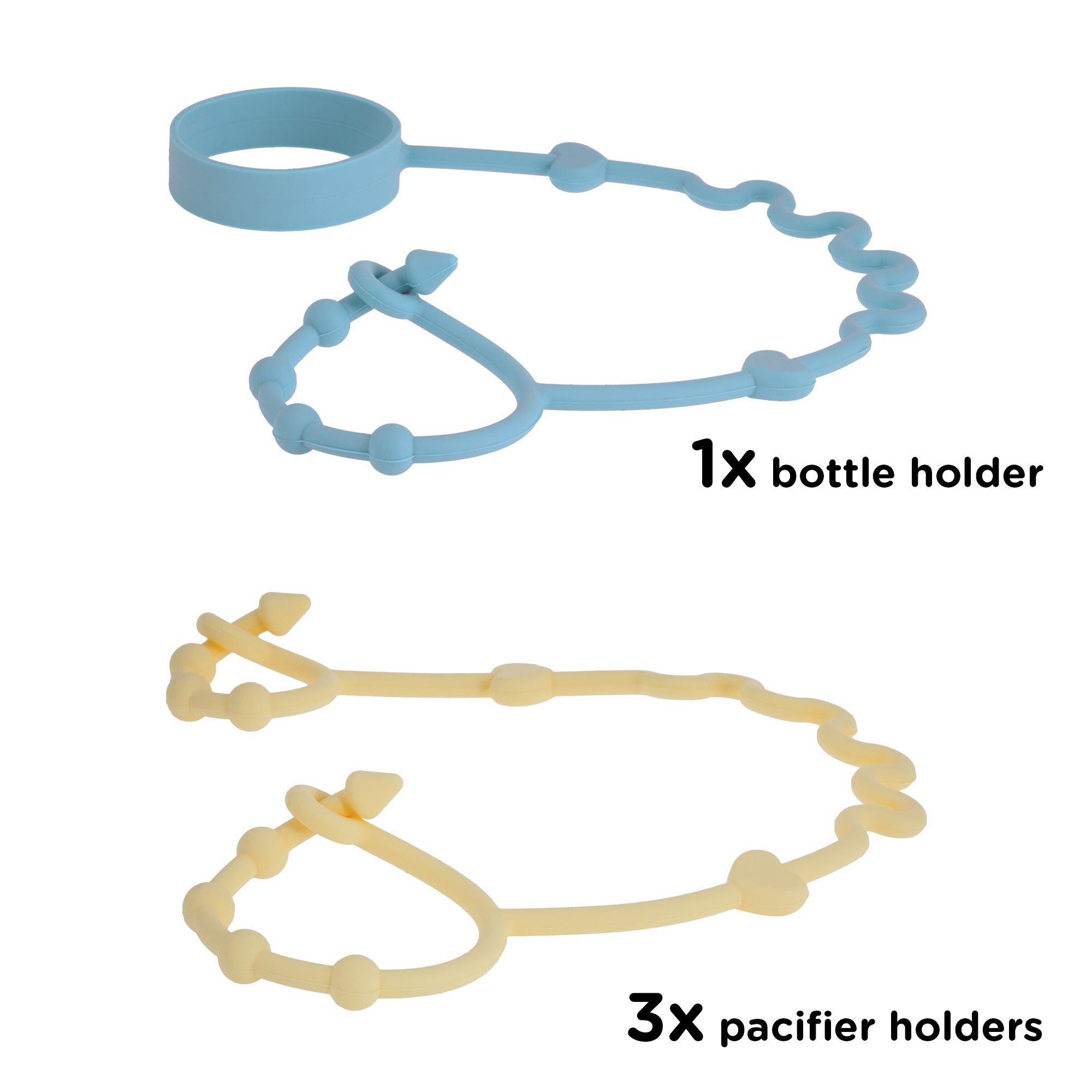 Pacifier & Bottle Bungee Set (4 Pack)